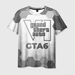 Мужская футболка GTA6 - white gradient