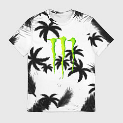 Футболка мужская Monster energy пальмы, цвет: 3D-принт