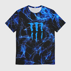 Футболка мужская Monster energy искры дымы, цвет: 3D-принт