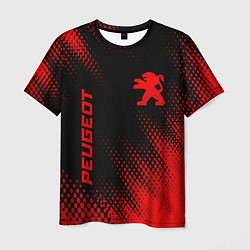 Футболка мужская Peugeot - red gradient вертикально, цвет: 3D-принт