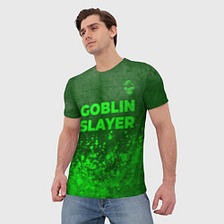 Футболка мужская Goblin Slayer - green gradient посередине, цвет: 3D-принт — фото 2