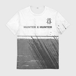 Мужская футболка Hunter x Hunter - white gradient посередине