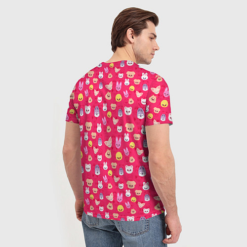 Мужская футболка Skzoo pattern pink / 3D-принт – фото 4