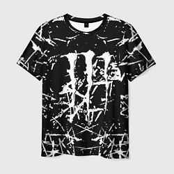 Футболка мужская Monster energy белые штрихи краско, цвет: 3D-принт