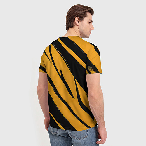 Мужская футболка Тигровый раскрас / 3D-принт – фото 4