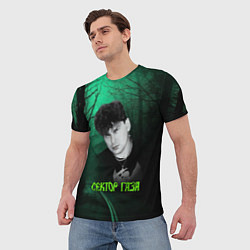 Футболка мужская Сектор газа зеленый фон, цвет: 3D-принт — фото 2