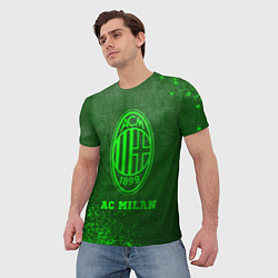 Футболка мужская AC Milan - green gradient, цвет: 3D-принт — фото 2
