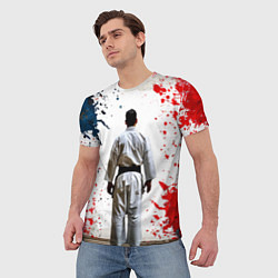 Футболка мужская Борец айкидо на белом, цвет: 3D-принт — фото 2