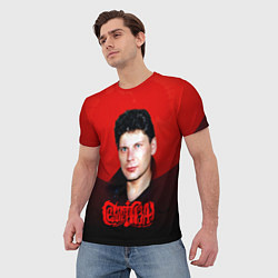 Футболка мужская Юрий Клинских красная луна, цвет: 3D-принт — фото 2