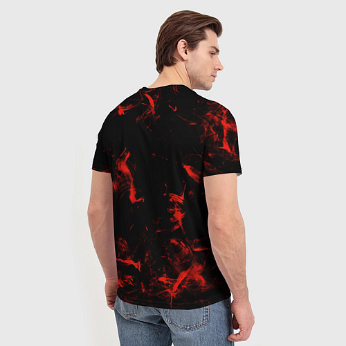 Мужская футболка Color red black / 3D-принт – фото 4