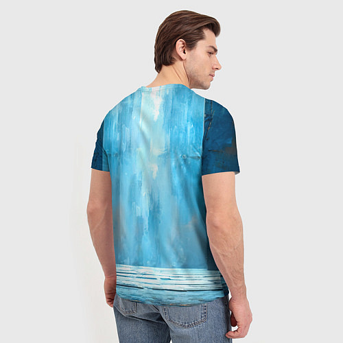 Мужская футболка Боец крав-мага на синем / 3D-принт – фото 4