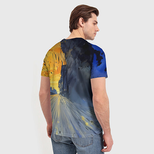 Мужская футболка Красная BMW на скорости / 3D-принт – фото 4