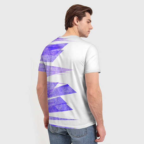 Мужская футболка Color white purple / 3D-принт – фото 4