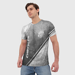 Футболка мужская Chrysler - grey gradient вертикально, цвет: 3D-принт — фото 2