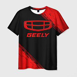 Мужская футболка Geely - red gradient