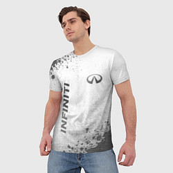 Футболка мужская Infiniti - white gradient вертикально, цвет: 3D-принт — фото 2