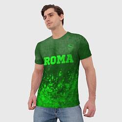Футболка мужская Roma - green gradient посередине, цвет: 3D-принт — фото 2