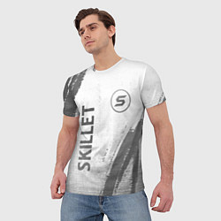 Футболка мужская Skillet - white gradient вертикально, цвет: 3D-принт — фото 2