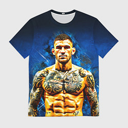 Мужская футболка Дастин Порье на синем