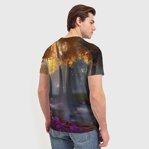 Мужская футболка BMW синие неоновые фары / 3D-принт – фото 4