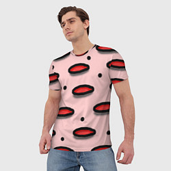 Футболка мужская Круги маркер - паттерн, цвет: 3D-принт — фото 2