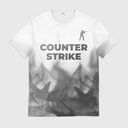 Мужская футболка Counter Strike - white gradient посередине