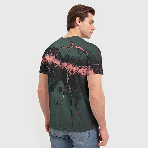 Мужская футболка Гранж потертая текстура / 3D-принт – фото 4