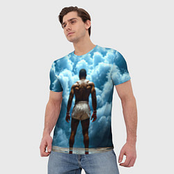 Футболка мужская Мухаммед Али в синем дыму, цвет: 3D-принт — фото 2