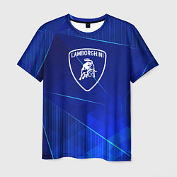 Мужская футболка Lamborghini blue poly
