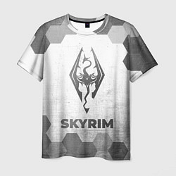 Мужская футболка Skyrim - white gradient