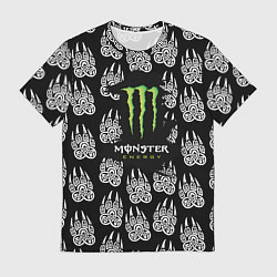 Мужская футболка Monster energy медвежьи лапы