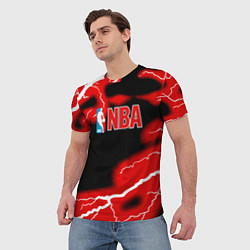 Футболка мужская NBA шторм, цвет: 3D-принт — фото 2