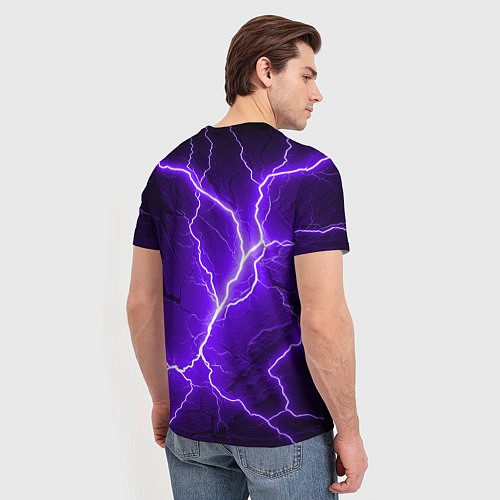 Мужская футболка Color purple black / 3D-принт – фото 4