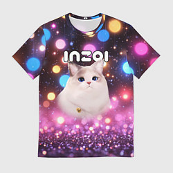 Мужская футболка Inzoi кошечка и логотип