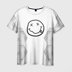 Футболка мужская Nirvana white poly, цвет: 3D-принт