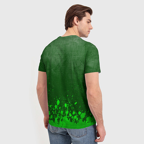 Мужская футболка Hunter x Hunter - green gradient посередине / 3D-принт – фото 4