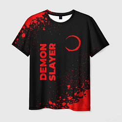 Футболка мужская Demon Slayer - red gradient вертикально, цвет: 3D-принт
