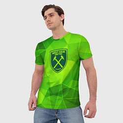 Футболка мужская West Ham green poly, цвет: 3D-принт — фото 2