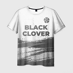 Футболка мужская Black Clover - white gradient посередине, цвет: 3D-принт