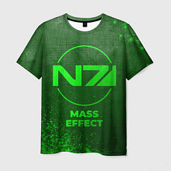 Мужская футболка Mass Effect - green gradient