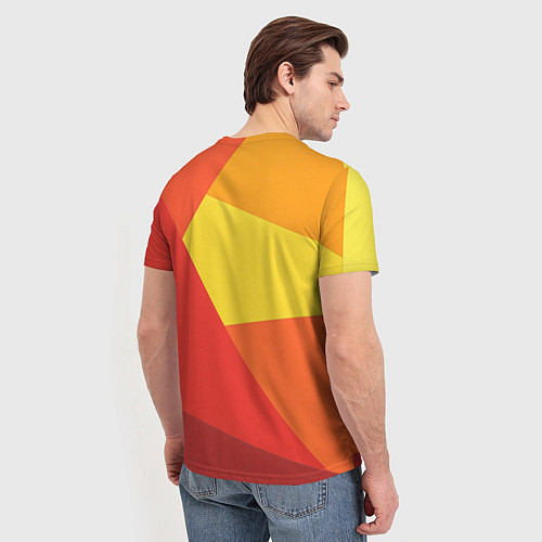 Мужская футболка Яркие треугольники / 3D-принт – фото 4