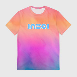 Мужская футболка Inzoi розово-оранжевый фон