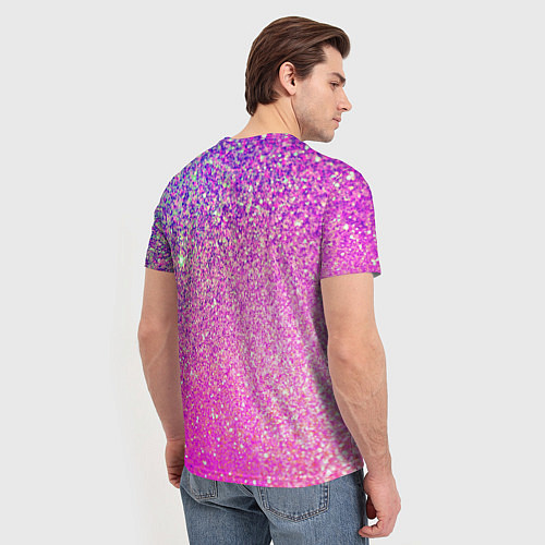 Мужская футболка Inzoi лого и розовые блестки / 3D-принт – фото 4