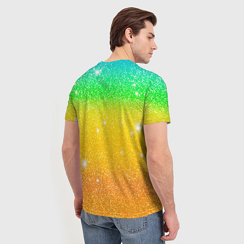 Мужская футболка Inzoi зелено-желтый фон / 3D-принт – фото 4