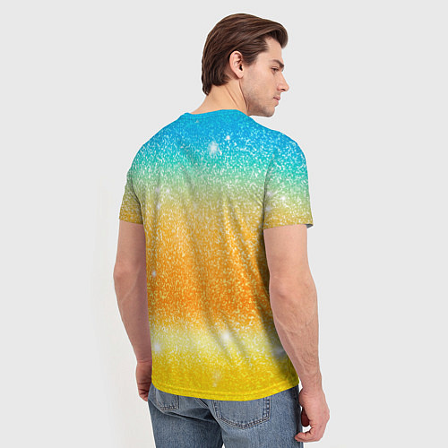 Мужская футболка Inzoi лого и блестки / 3D-принт – фото 4