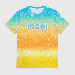 Футболка мужская Inzoi лого и блестки, цвет: 3D-принт