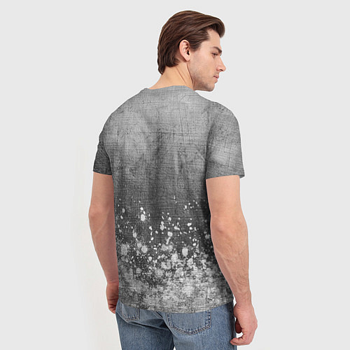 Мужская футболка PSG - grey gradient посередине / 3D-принт – фото 4