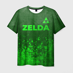 Мужская футболка Zelda - green gradient посередине
