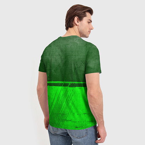 Мужская футболка Metallica - green gradient посередине / 3D-принт – фото 4