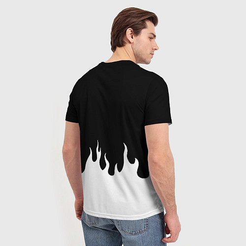 Мужская футболка Monster energy red logo / 3D-принт – фото 4